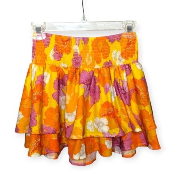 Agua Bendita Revolve Teresa skirt funky yellow - Picture 2 of 6